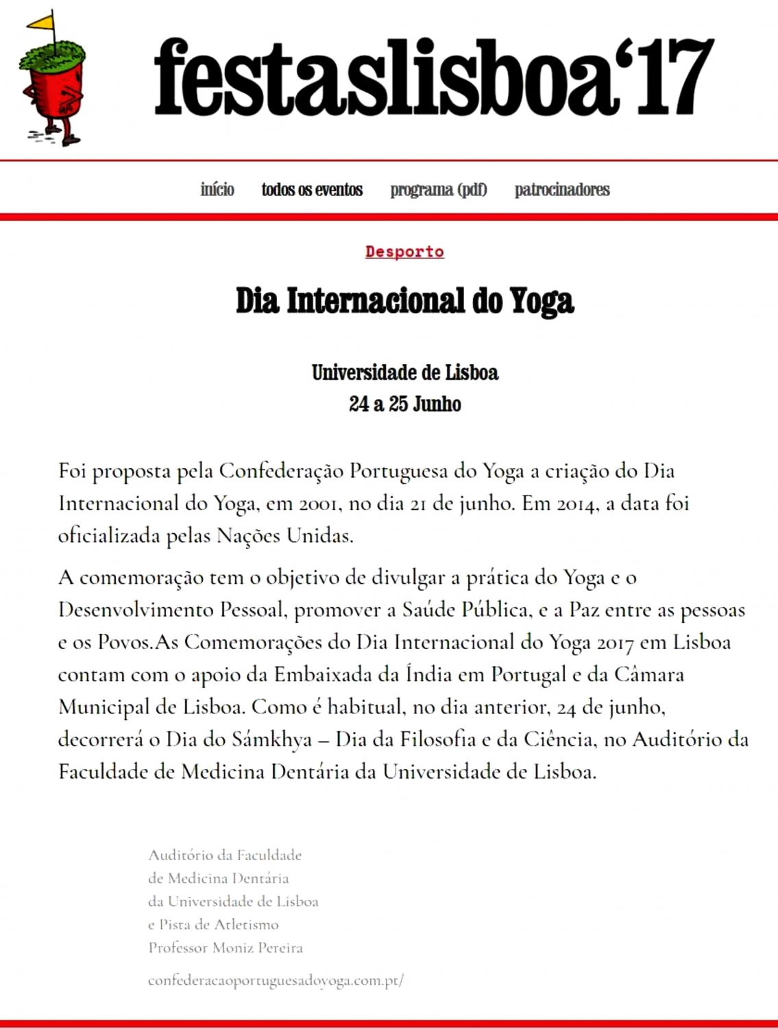 Site das Festas de Lisboa