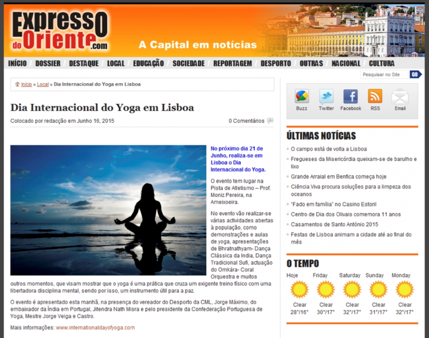 Expresso do Oriente - 2015, Junho, 16