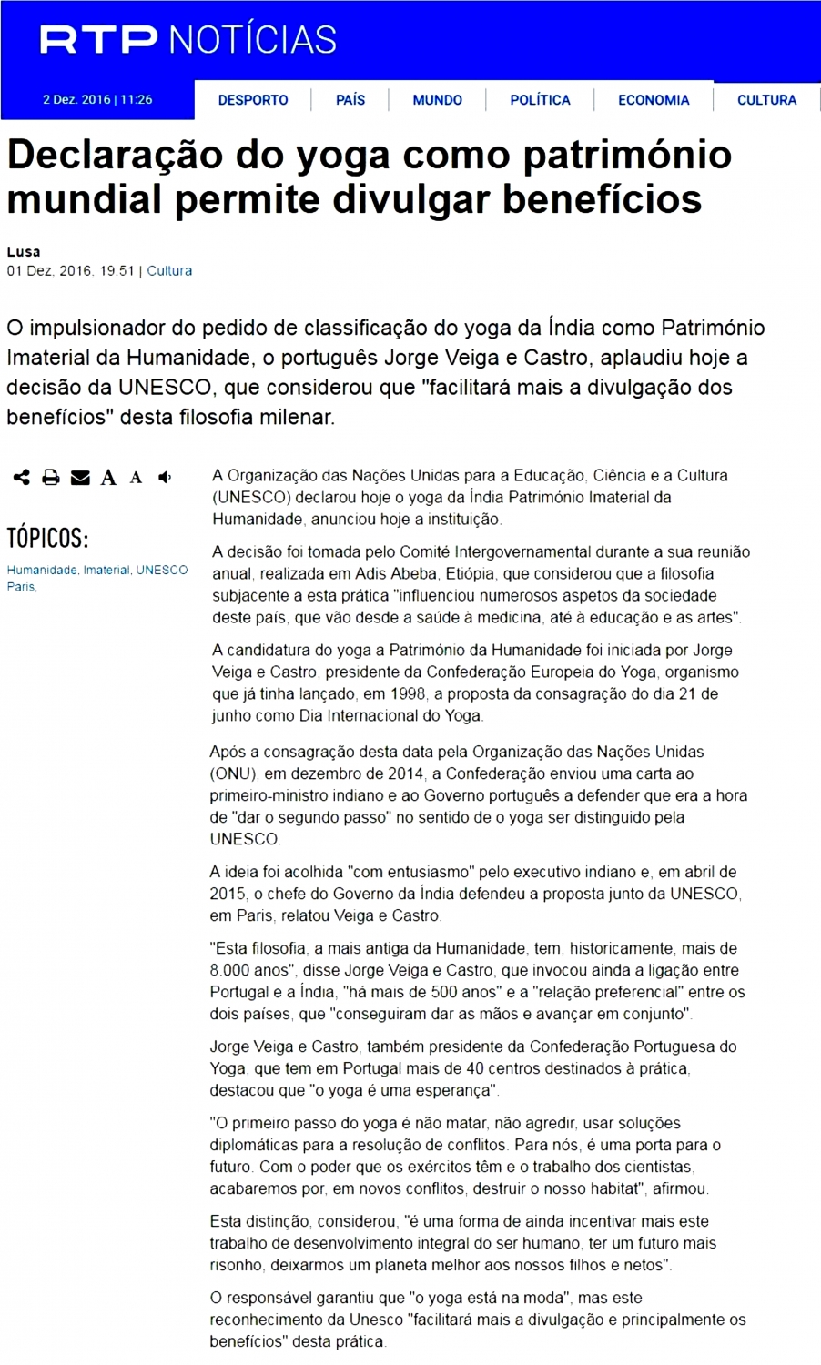 RTP Notícias - 2016.12.01