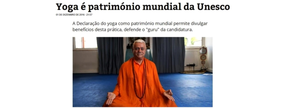 YOGA ELEVADO A PATRIMÓNIO CULTURAL E IMATERIAL DA HUMANIDADE
